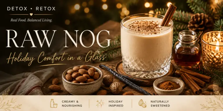 Made with simple ingredients and warming spices, it offers all the creamy comfort of a holiday classic while honoring a more nourishing approach to seasonal indulgence.