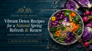 Thai-inspired slaw recipe with vibrant purple cabbage and fresh vegetables arranged on a rustic blue wooden background.