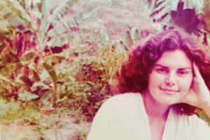 Portrait of Deborah Medley in tropical surroundings featured in the Zero Degrees Latitude blog article