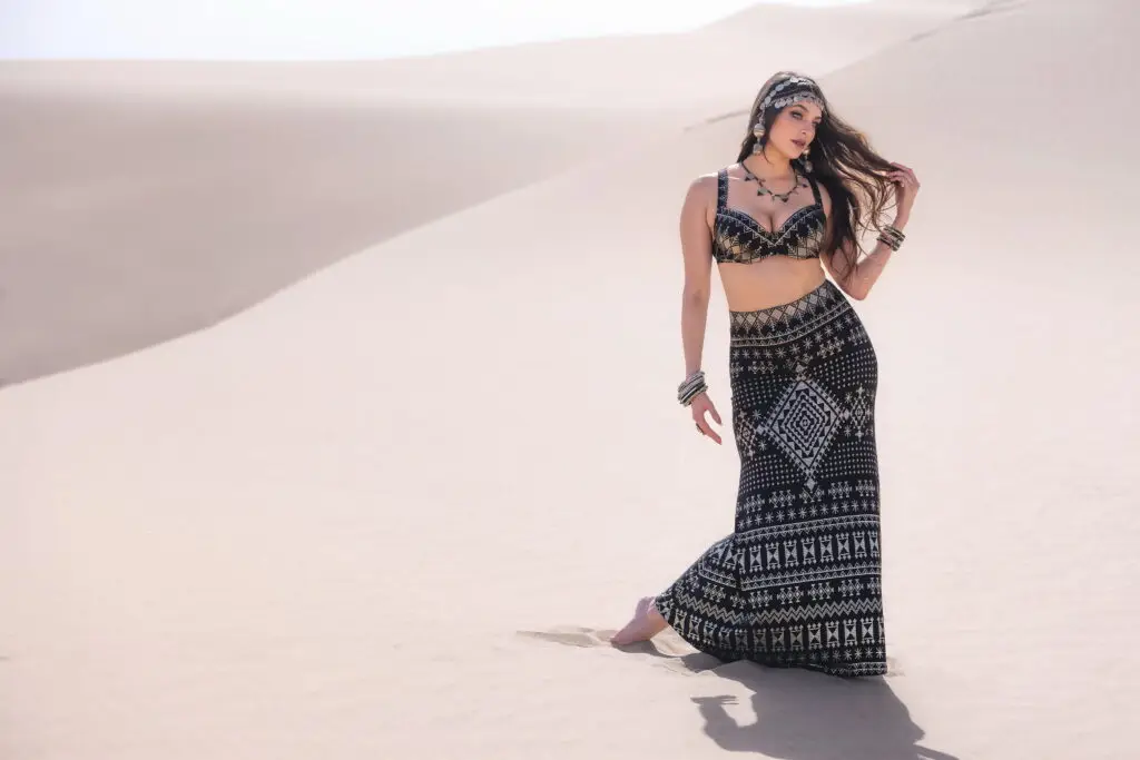 modern Egyptian-inspired fashion by Melodia Designs